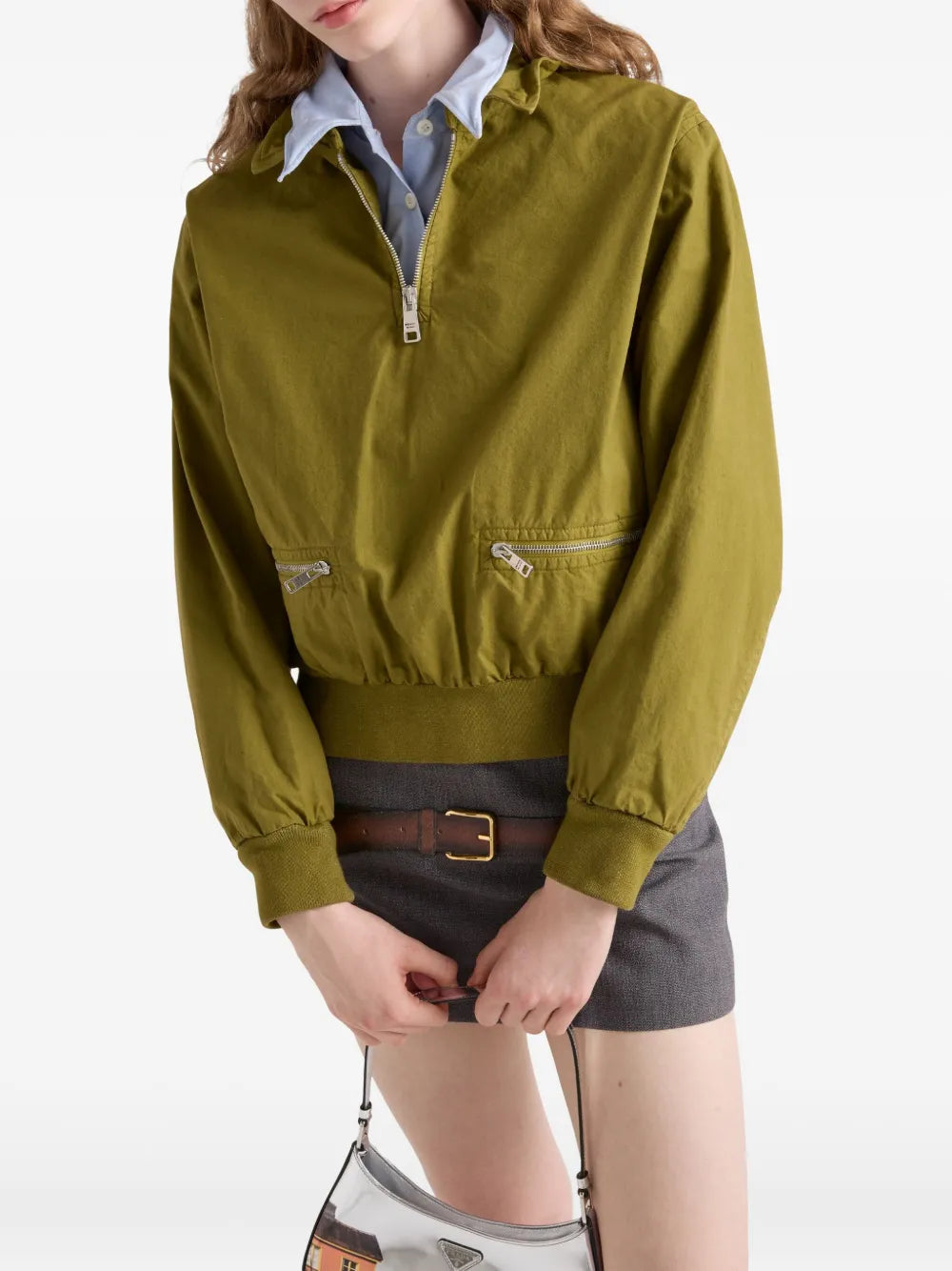 Prada Cropped Zip-Pocket Jacket - image 7