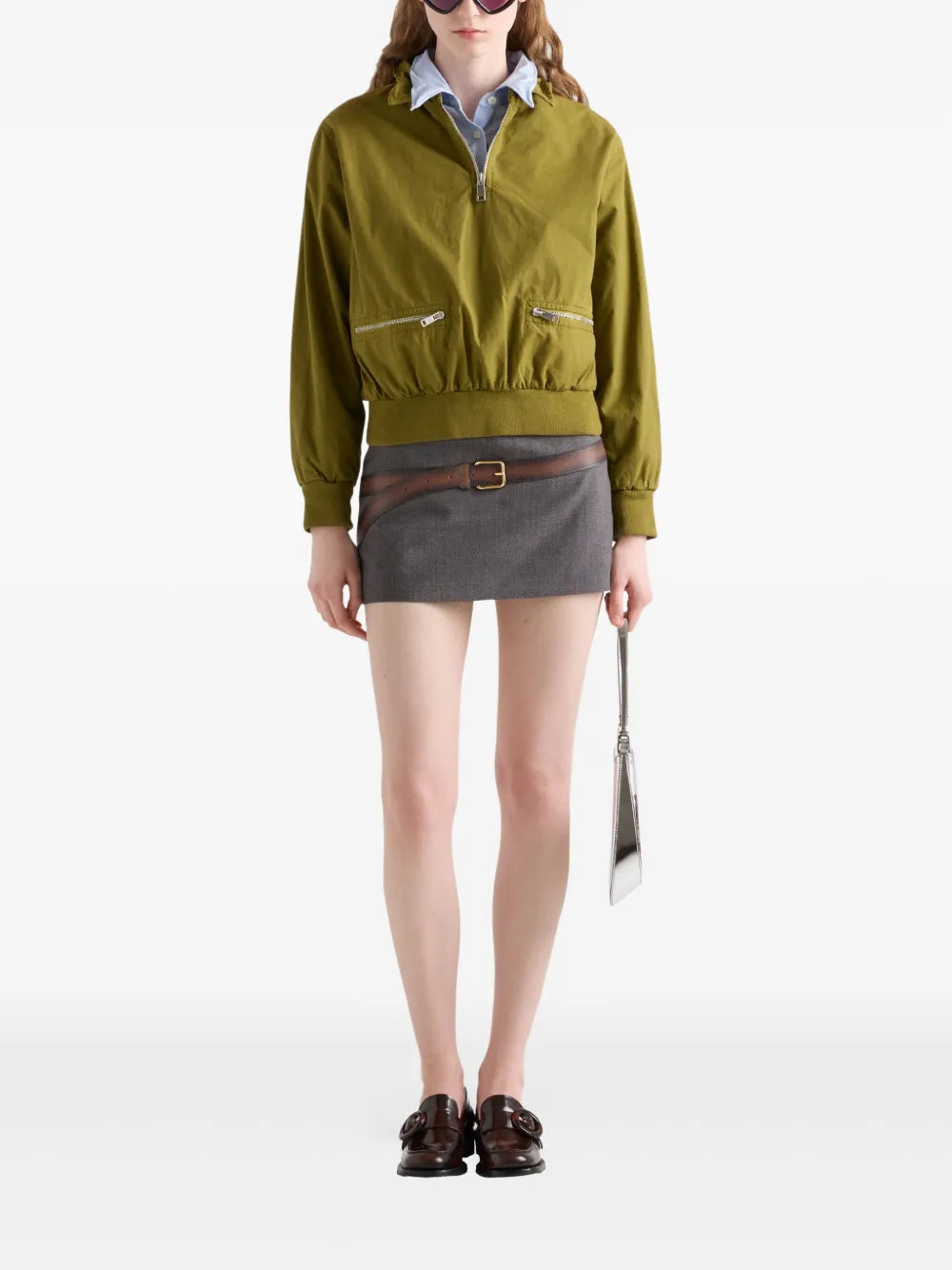 Prada Cropped Zip-Pocket Jacket - image 2