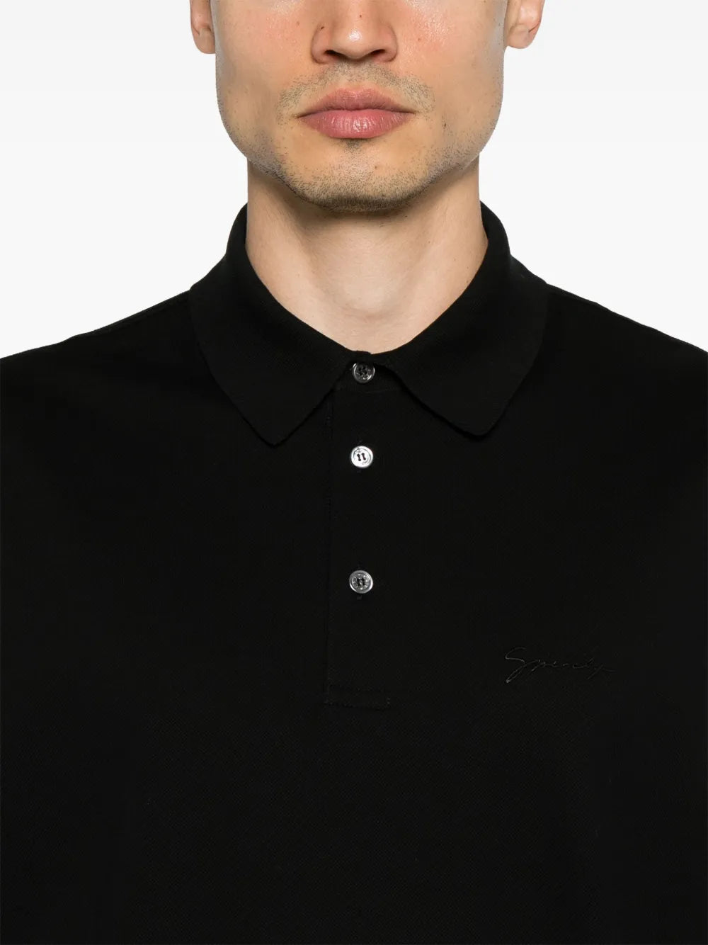 Givenchy Givenchy Black Minimalist Polo Shirt with Signature Logo - image 6