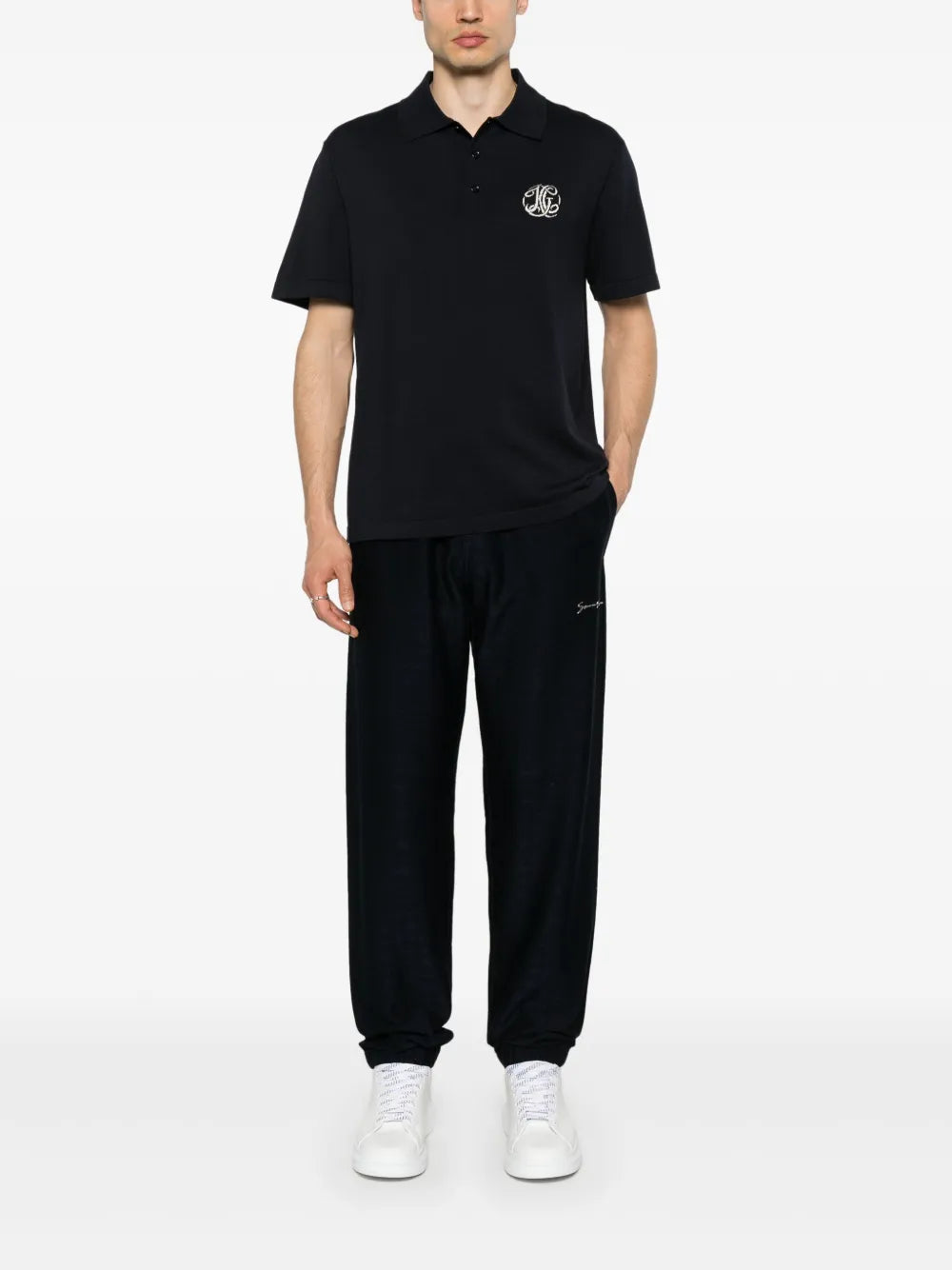 Givenchy Givenchy Navy Polo Shirt with Embroidered Monogram Logo - image 2