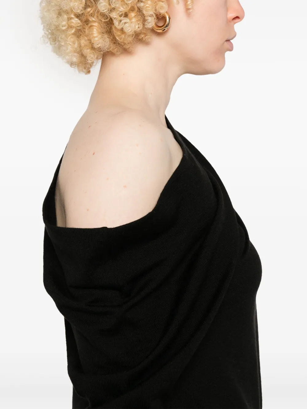 Moschino Draped Collar Wool Sweater - image 7