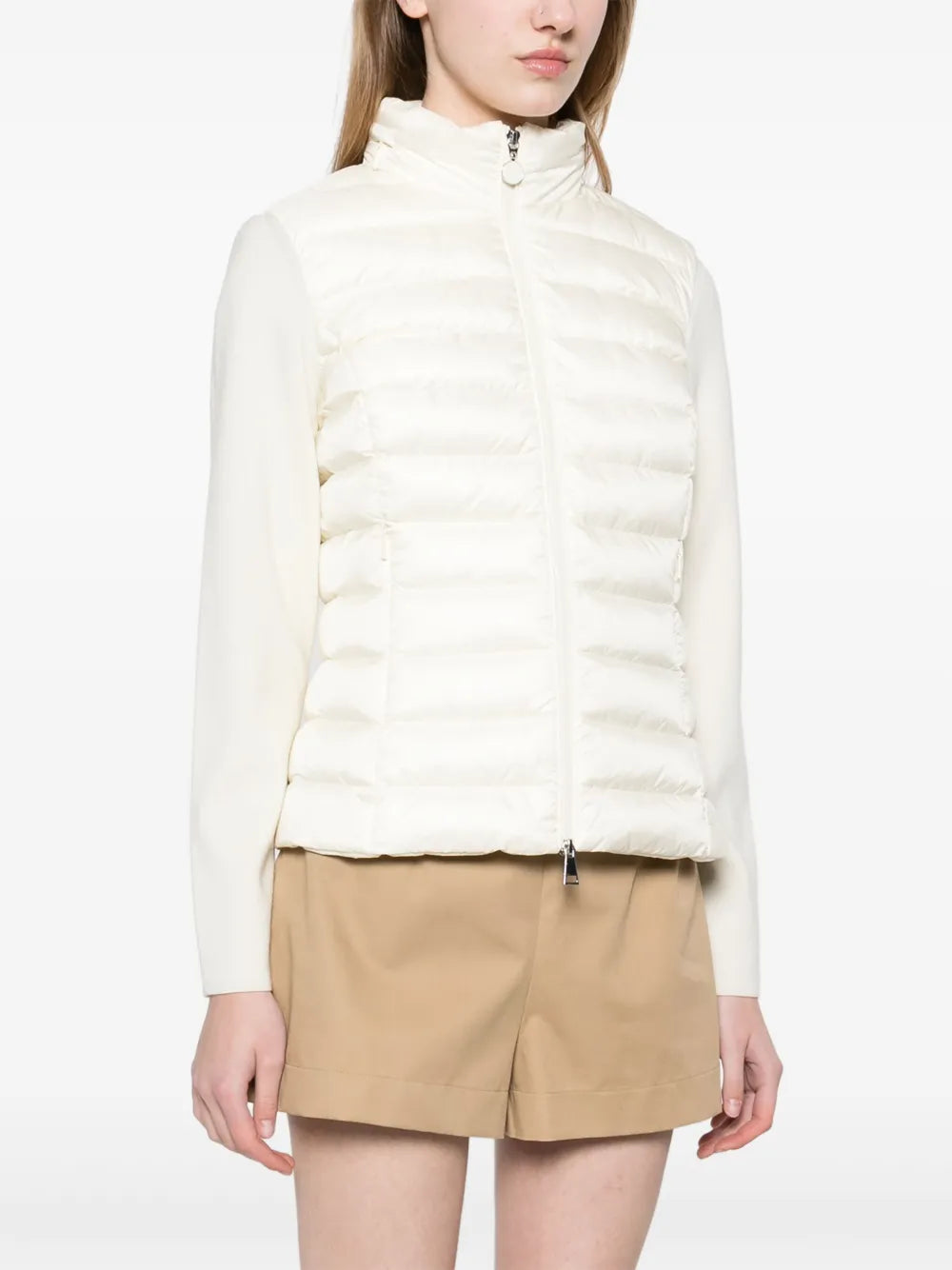 Moncler Ivory Knit Sleeve Puffer Jacket - image 3