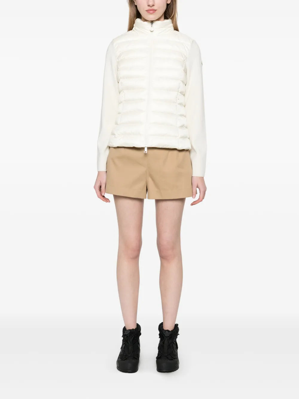 Moncler Ivory Knit Sleeve Puffer Jacket - image 2