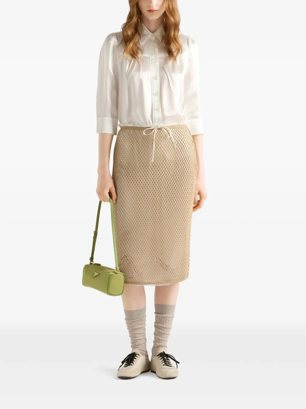 Prada Cotton Mesh Skirt - image 2