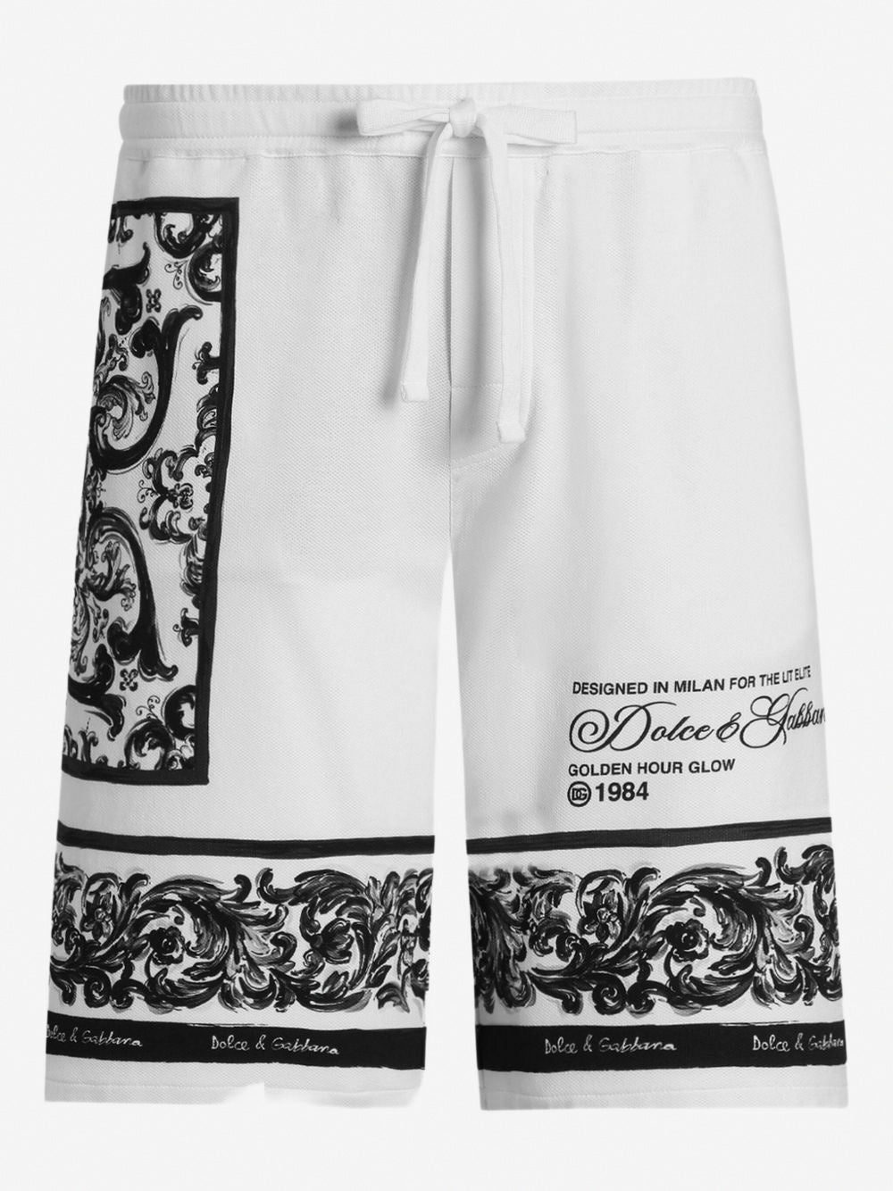 Dolce & Gabbana Logo-Print Cotton Shorts