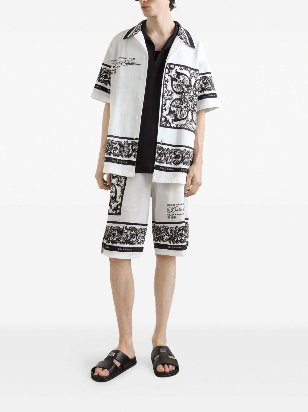 Dolce & Gabbana Logo-Print Cotton Shorts - image 2