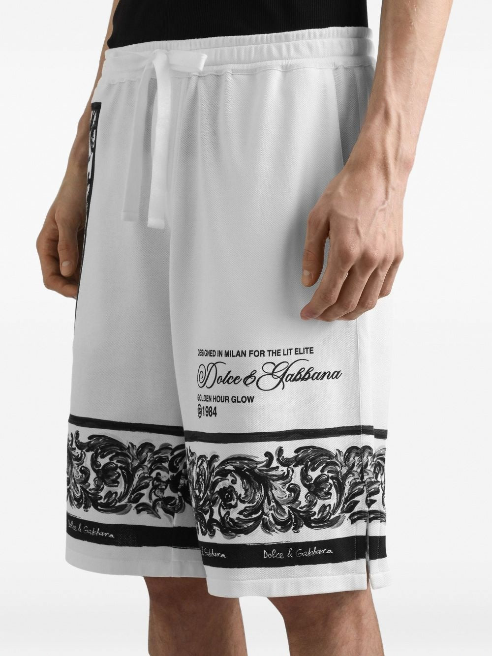 Dolce & Gabbana Logo-Print Cotton Shorts - image 4