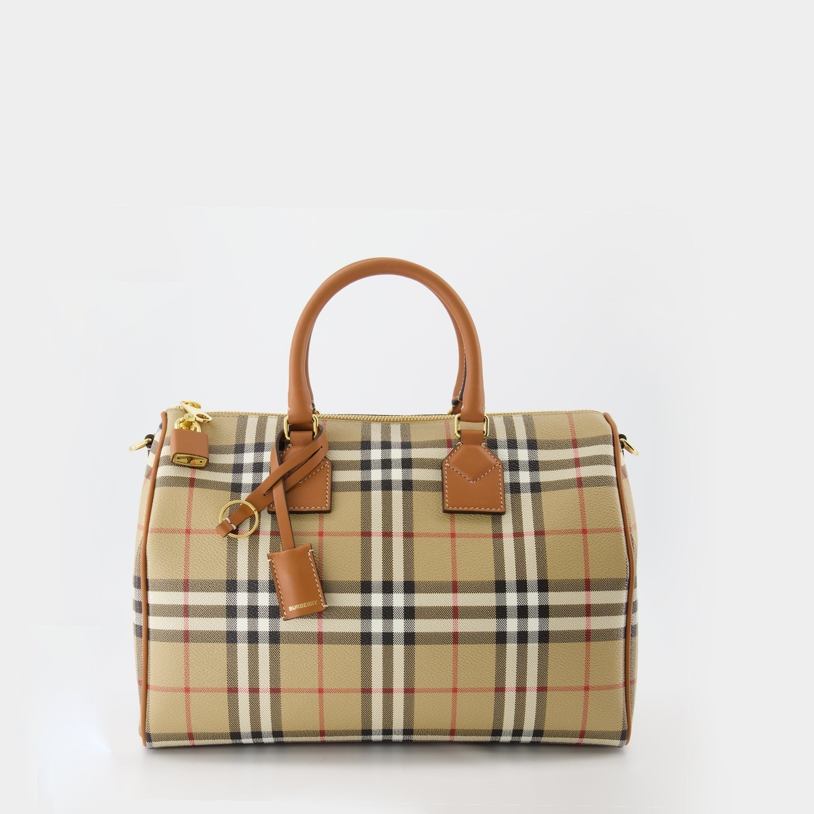 Burberry Check Boston Bag
