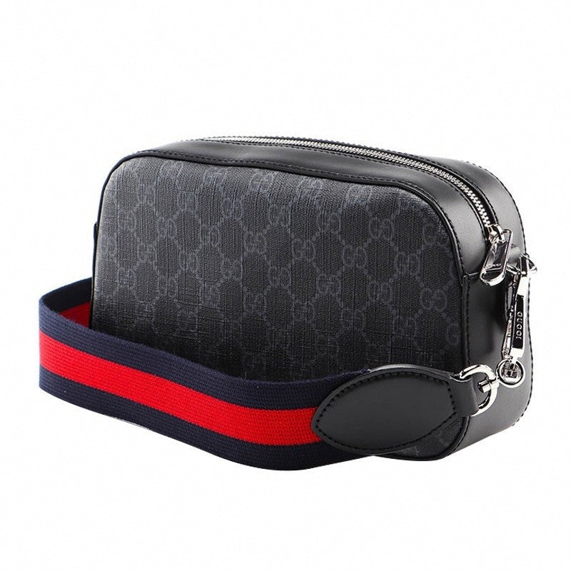 Black Canvas Crossbody Bag