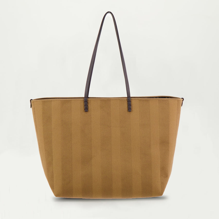 Fendi Canvas Shopper Tote – Camel