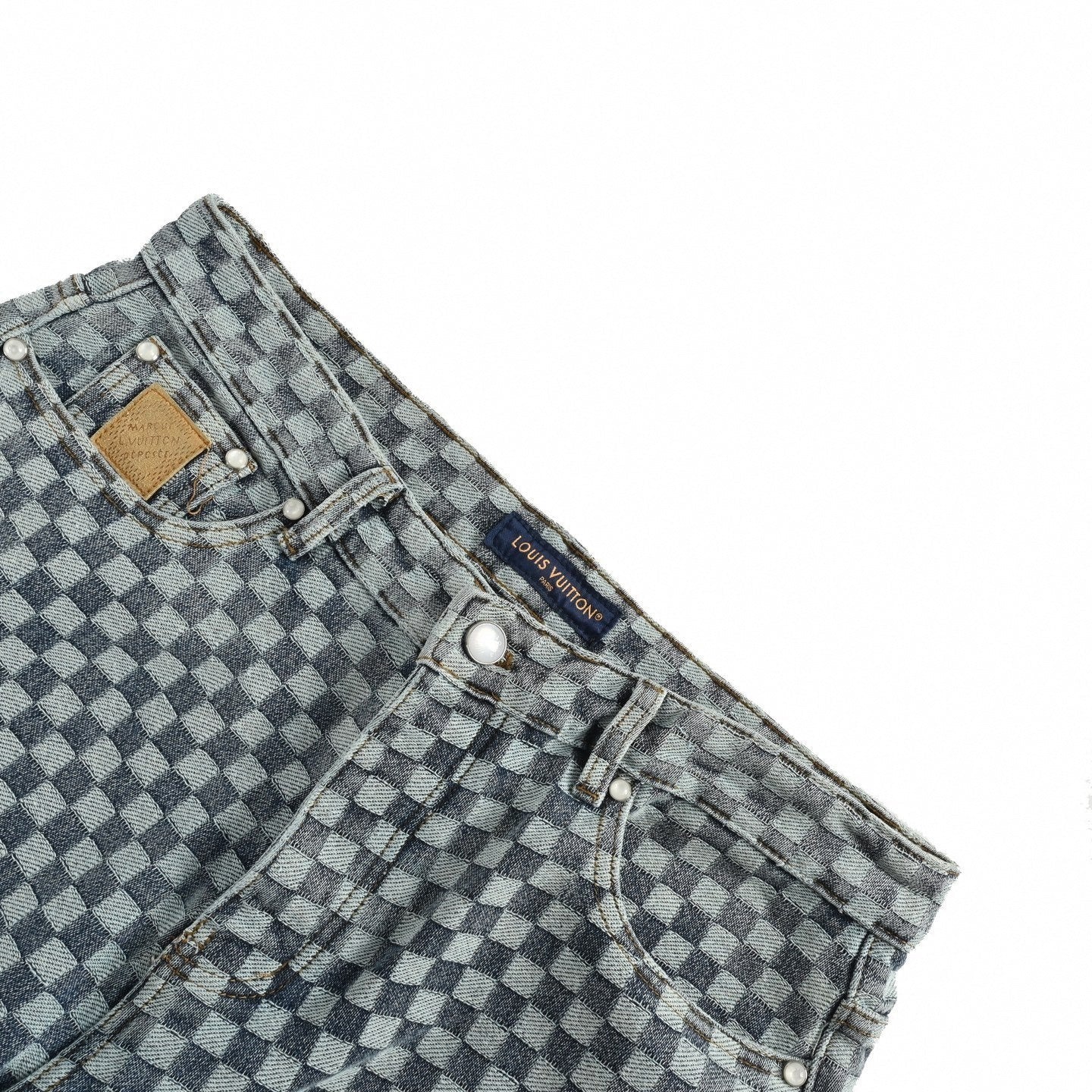 Louis Vuitton Damier Checkerboard Jacquard Denim Jeans - image 4