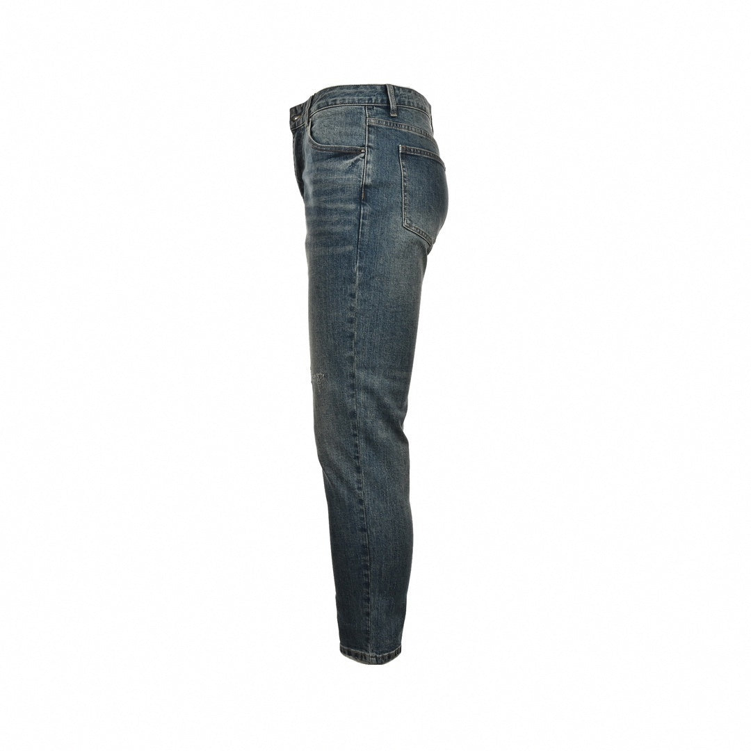 Louis Vuitton Slim-Fit Washed Denim Jeans with Embroidered Back Detail - image 3