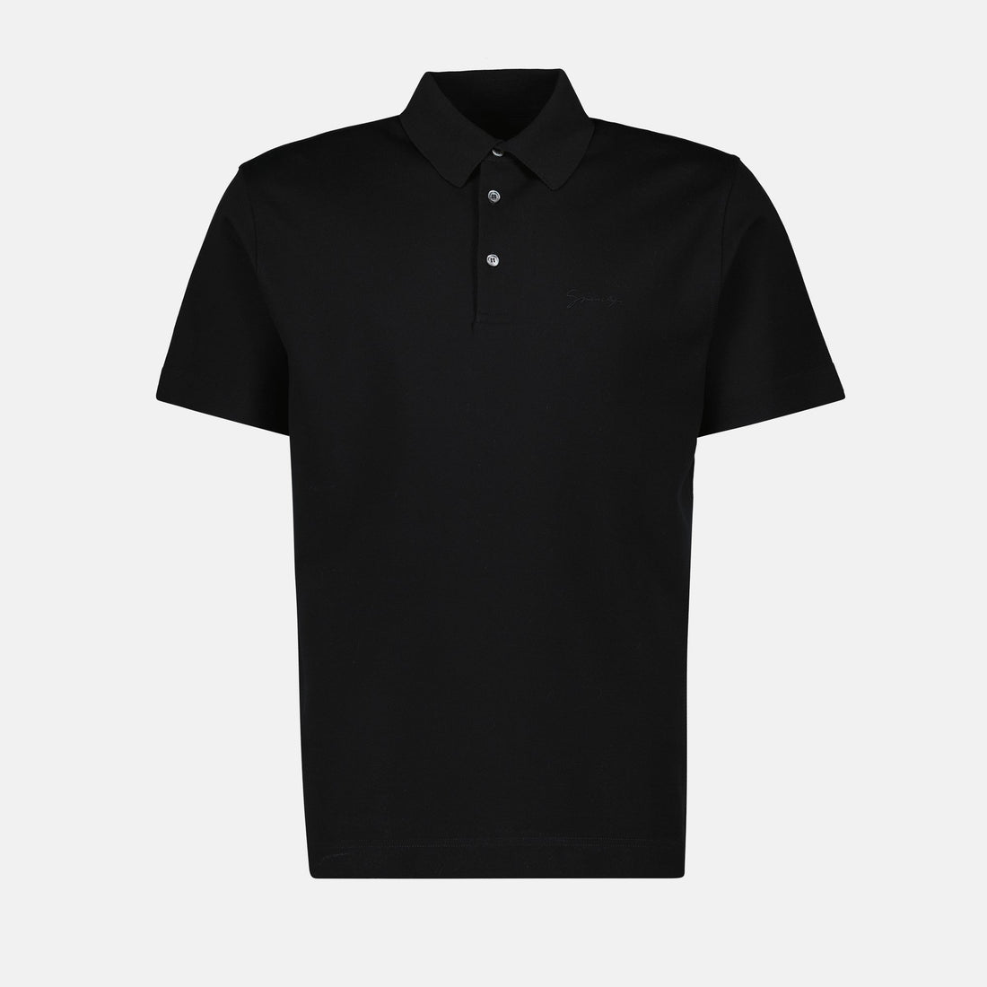 Givenchy Black Minimalist Polo Shirt with Signature Logo