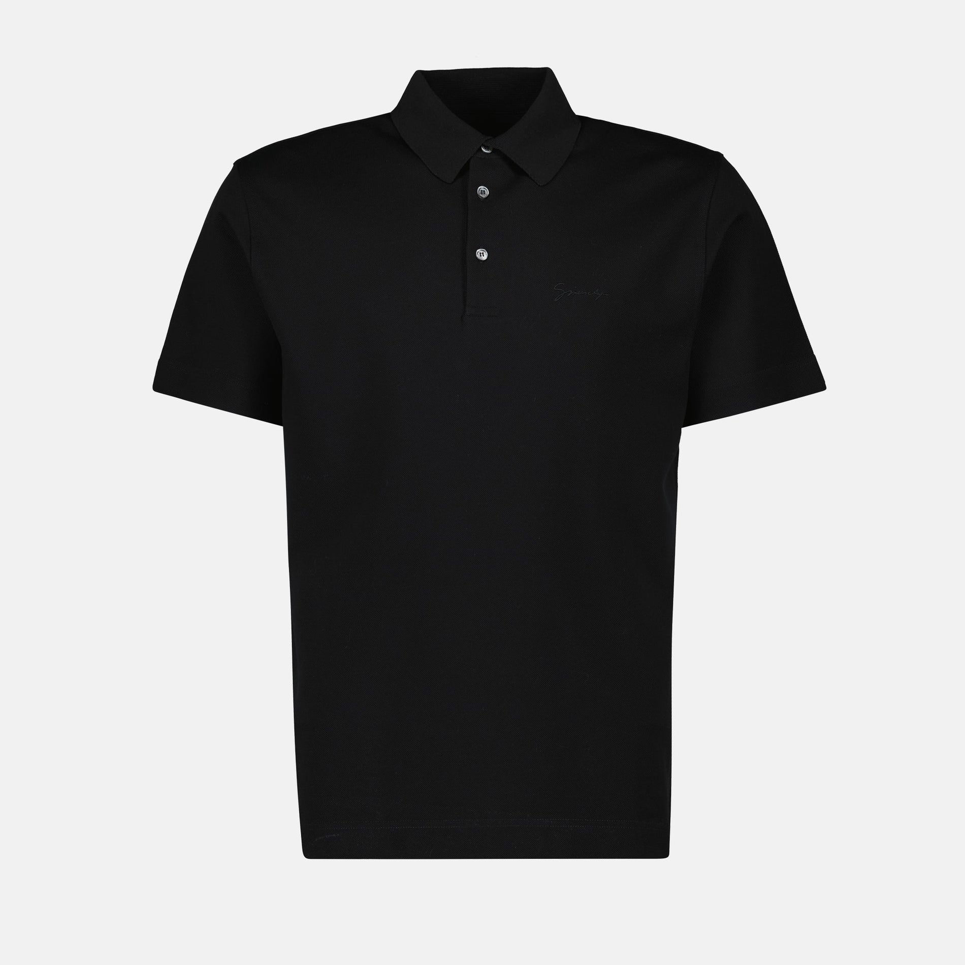 Givenchy Givenchy Black Minimalist Polo Shirt with Signature Logo