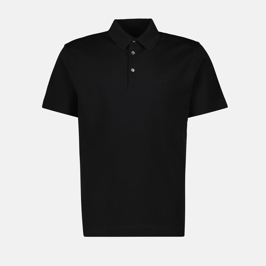 Givenchy Givenchy Black Minimalist Polo Shirt with Signature Logo