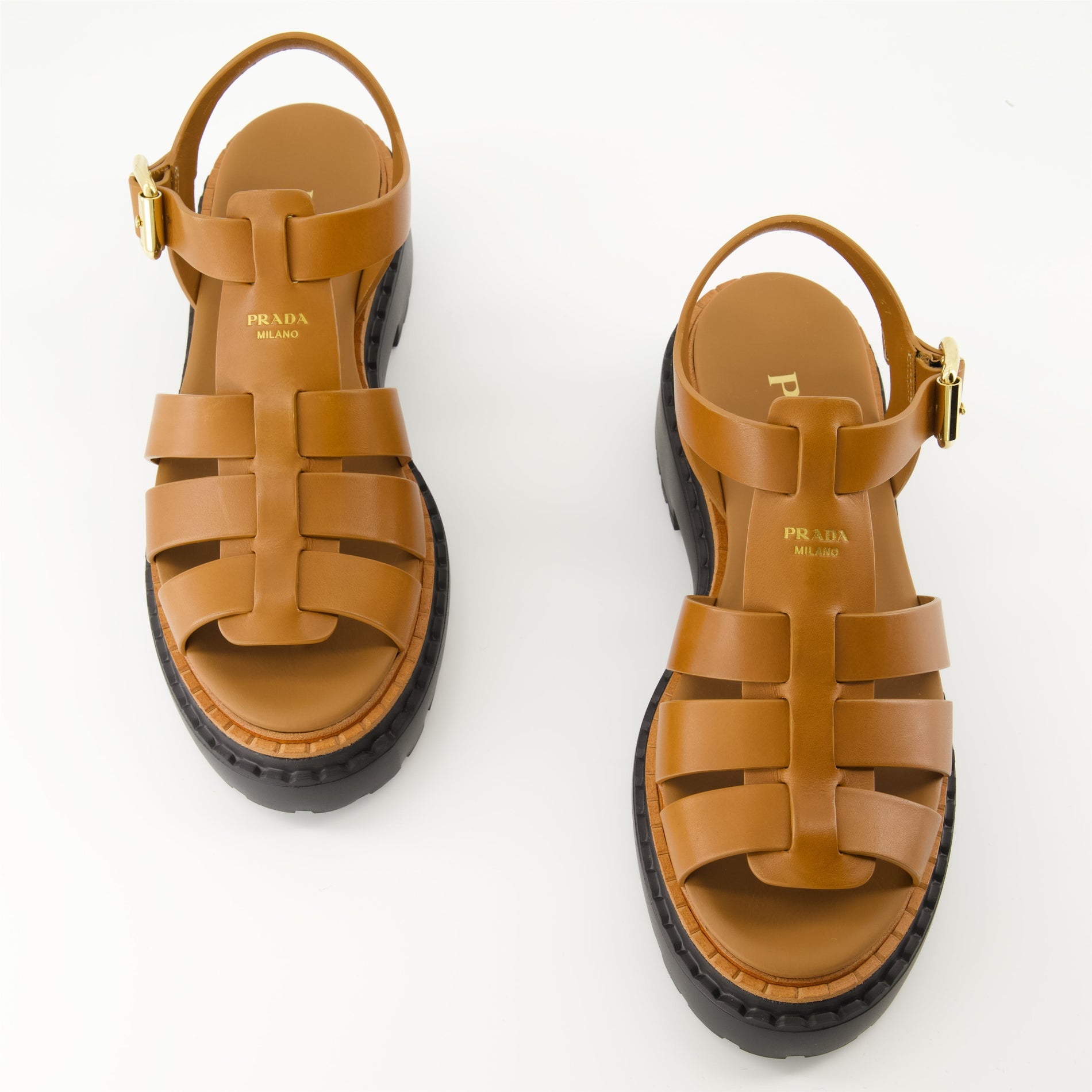 Prada Leather Platform Sandals - image 6