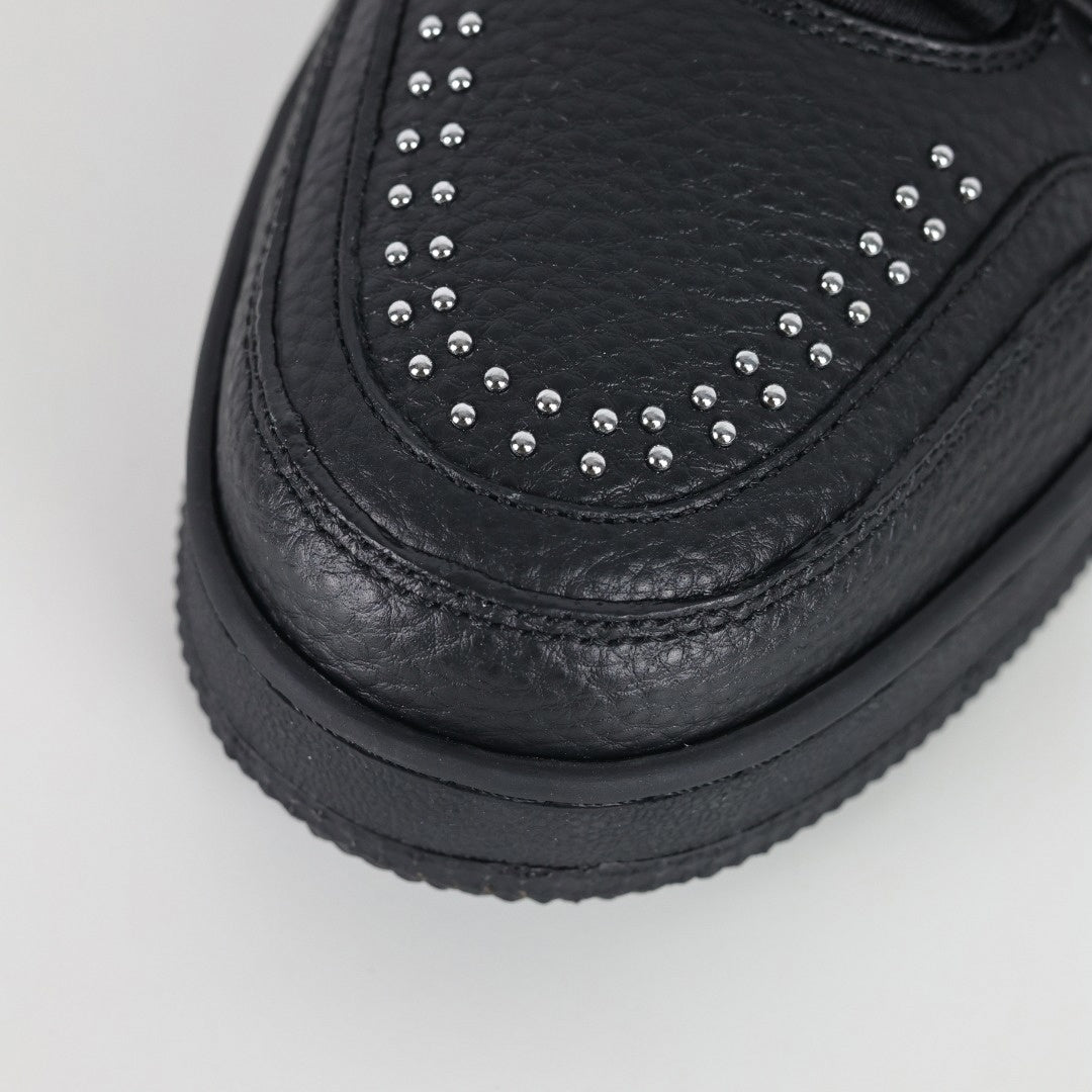Louis Vuitton LV Black Leather Studded Low-Top Sneakers - image 3
