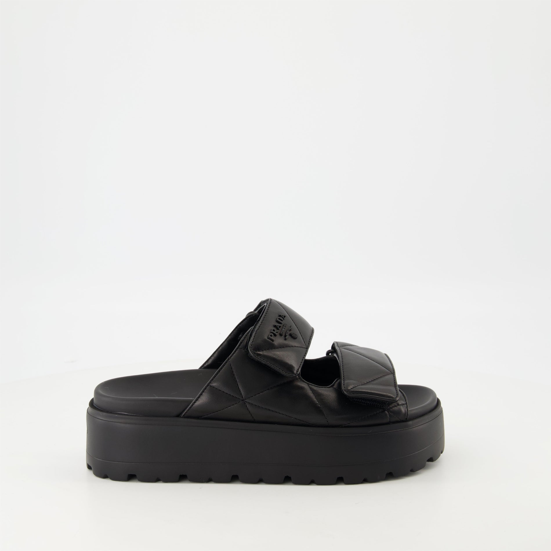 Prada Quilted Platform Sandals