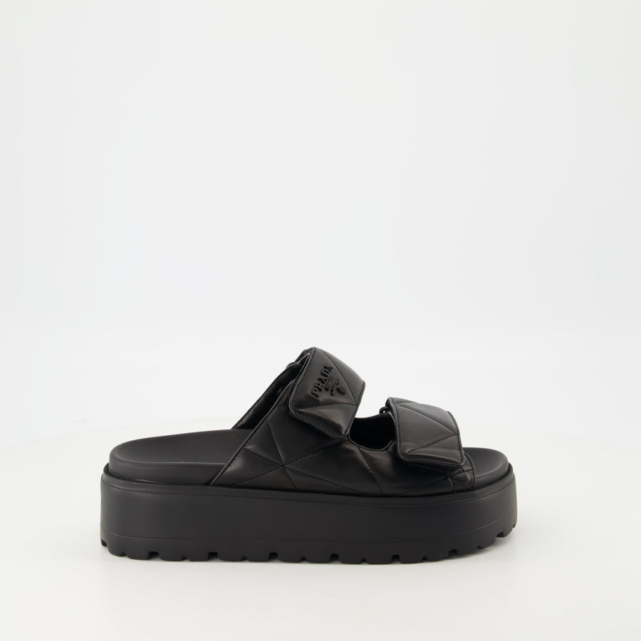 Prada Quilted Platform Sandals