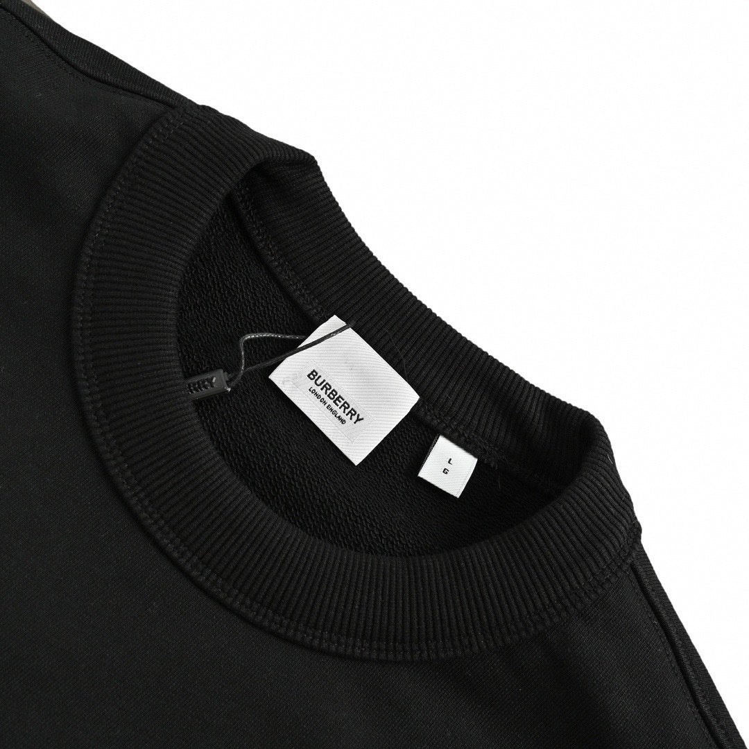 Burberry Thomas Bear Checked Applique Sweatshirt | Black - image 5