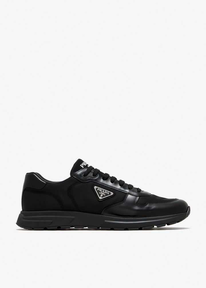 Prada Prax 01 Leather Sneakers – Black