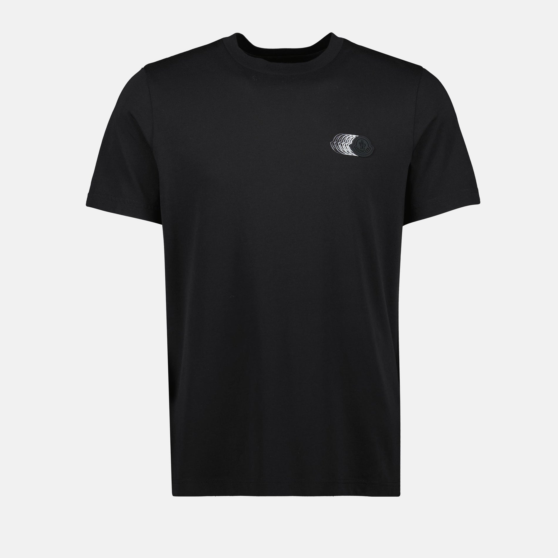 Moncler Black Faded Logo Print T-Shirt