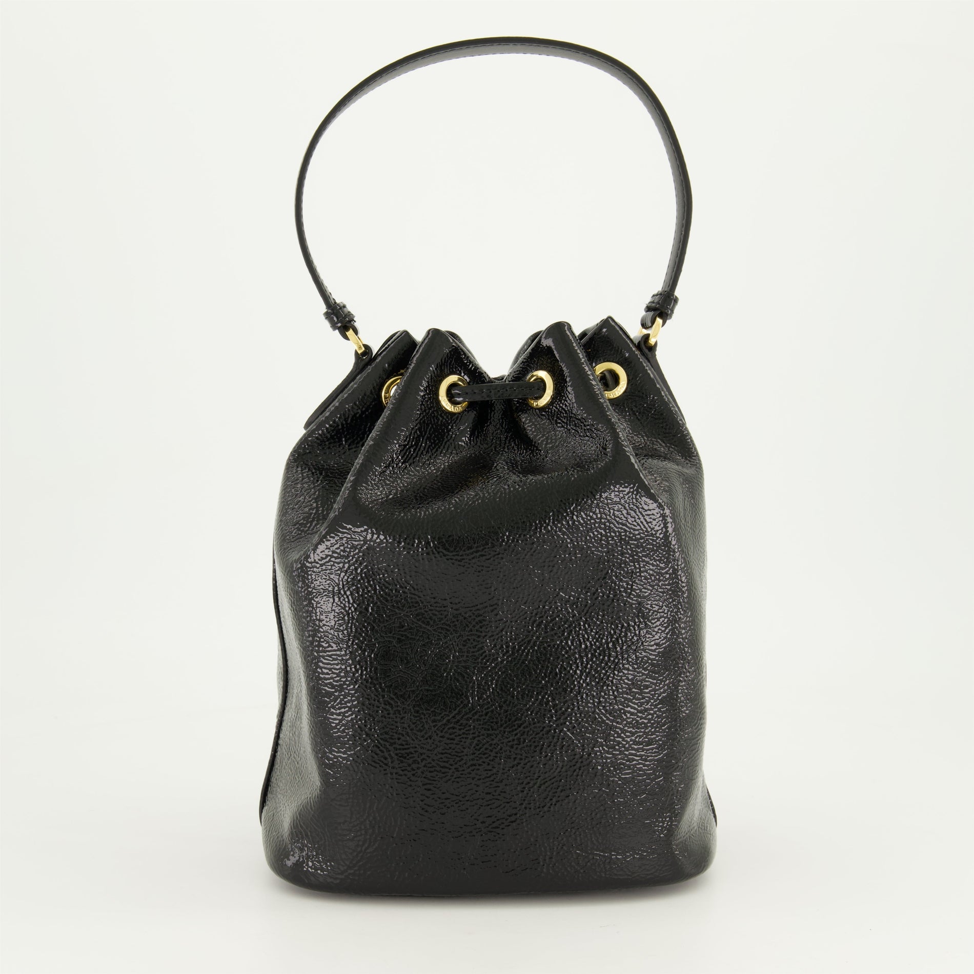 Prada Patent Leather Bucket Bag (Black) - image 2