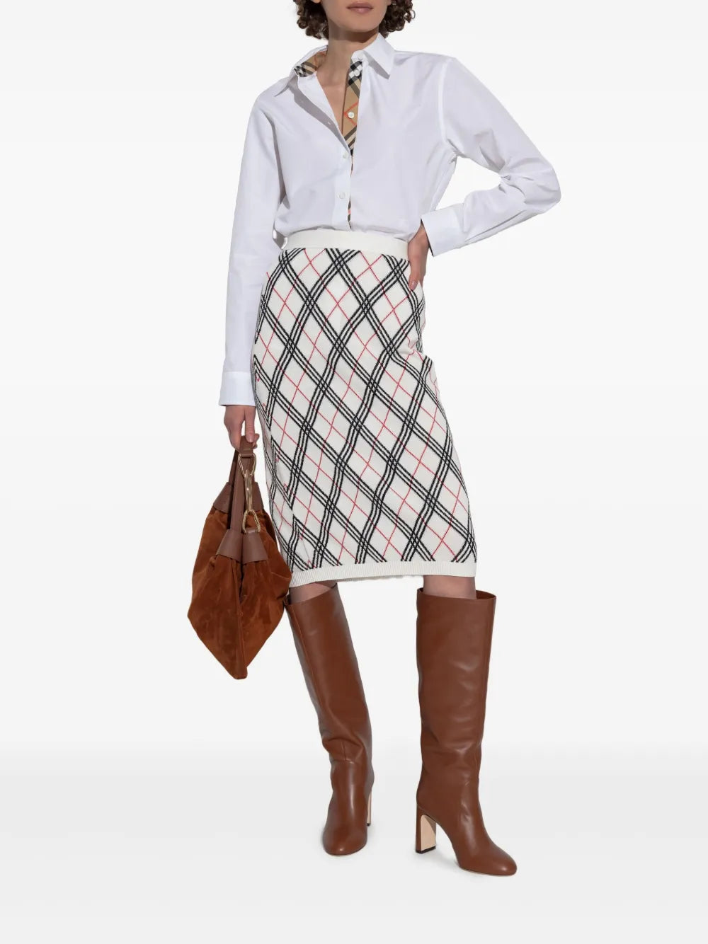Burberry Midi Check Skirt - image 2