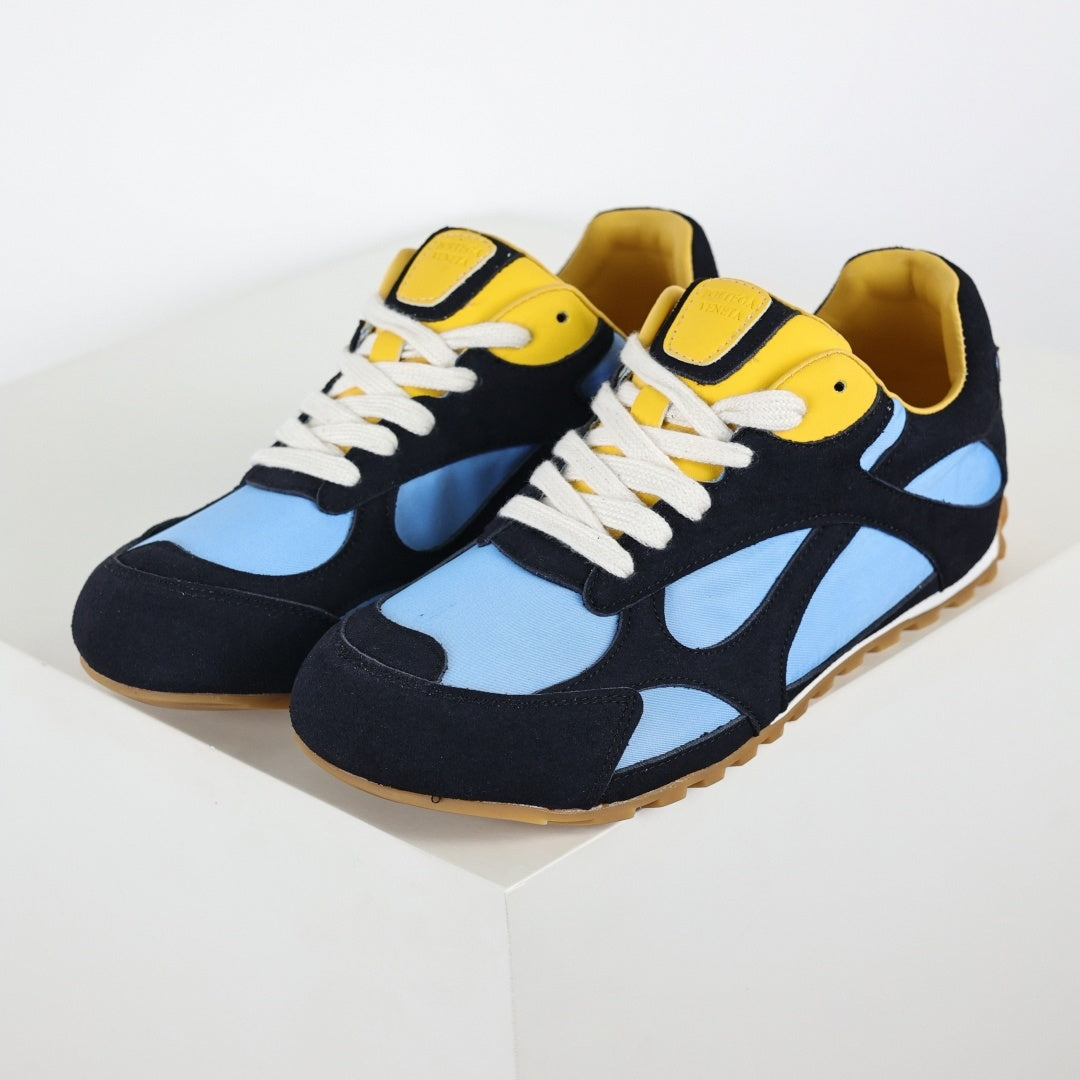 Bottega Veneta Orbit Flash Sneakers in Navy, Light Blue & Yellow - image 9
