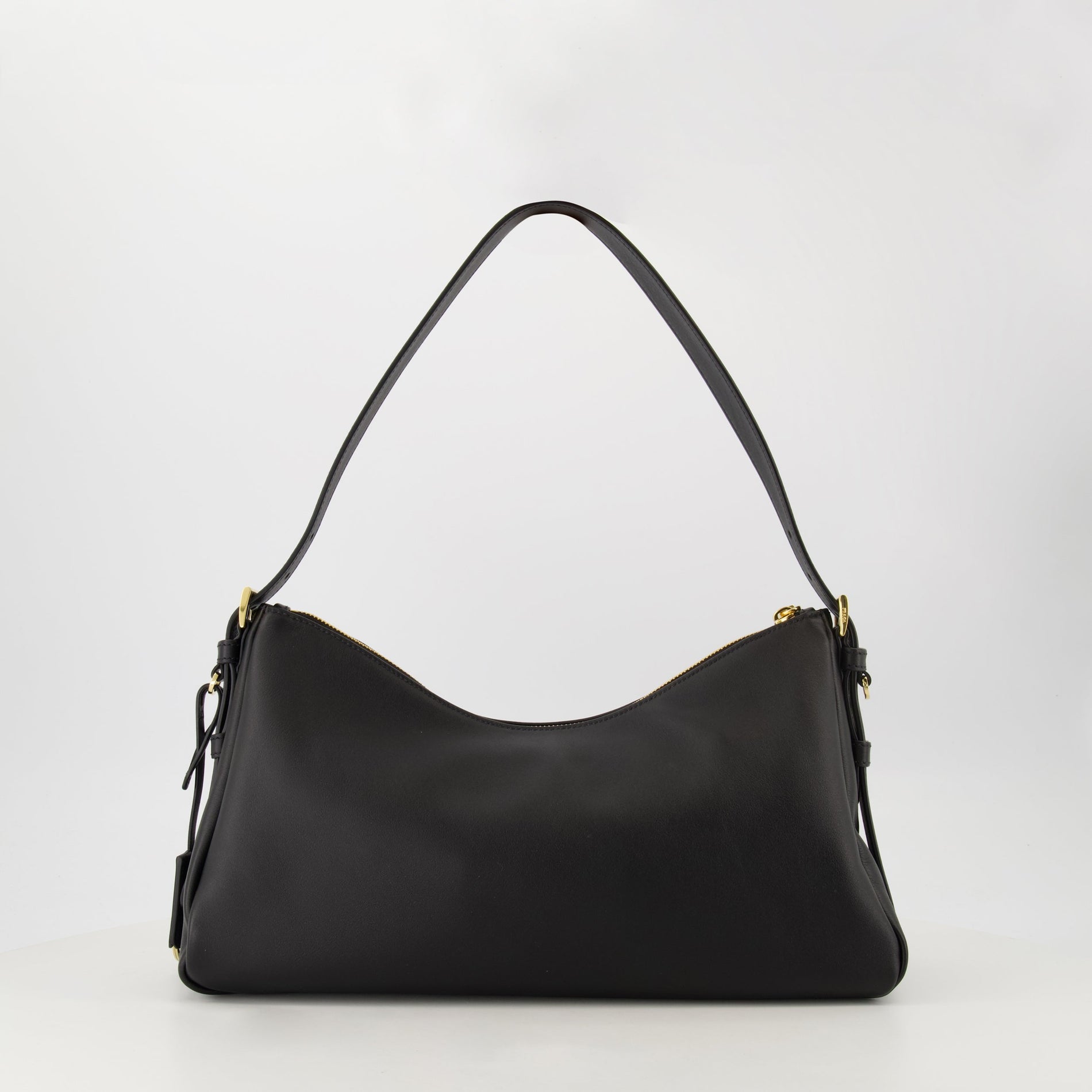 Prada Aimée Medium Leather Shoulder Bag (Black) - image 2