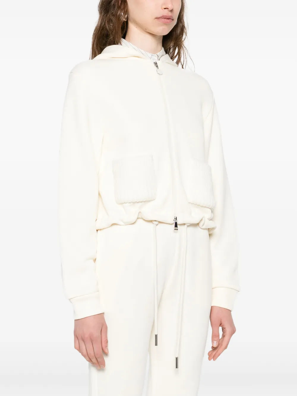 Moncler Ivory Knit Zip-Up Hoodie - image 3