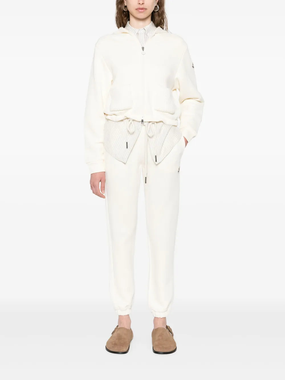 Moncler Ivory Knit Zip-Up Hoodie - image 2
