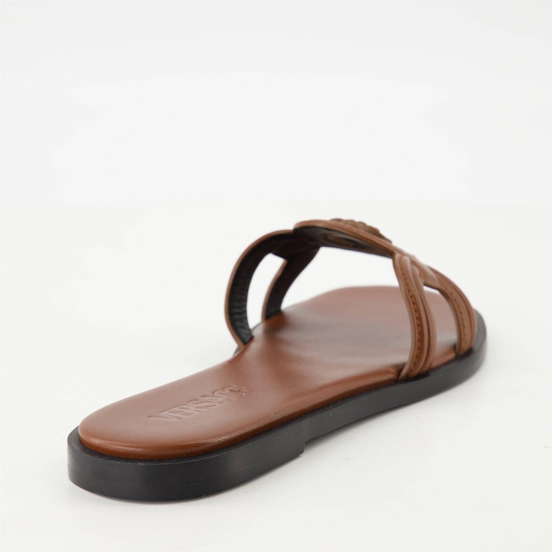 Versace Medusa Flat Slide Sandals - image 4