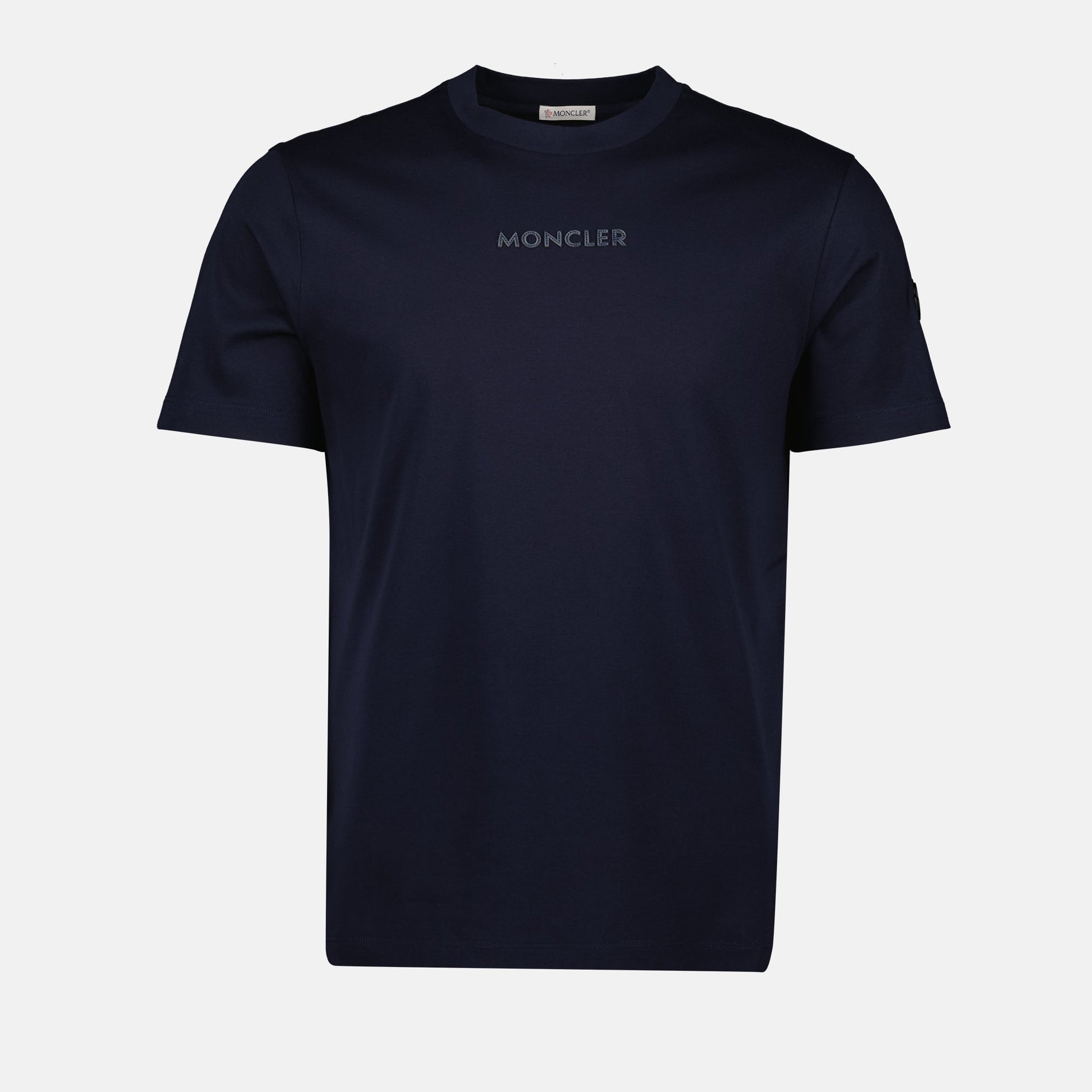 Moncler Navy Blue Logo Lettering T-Shirt