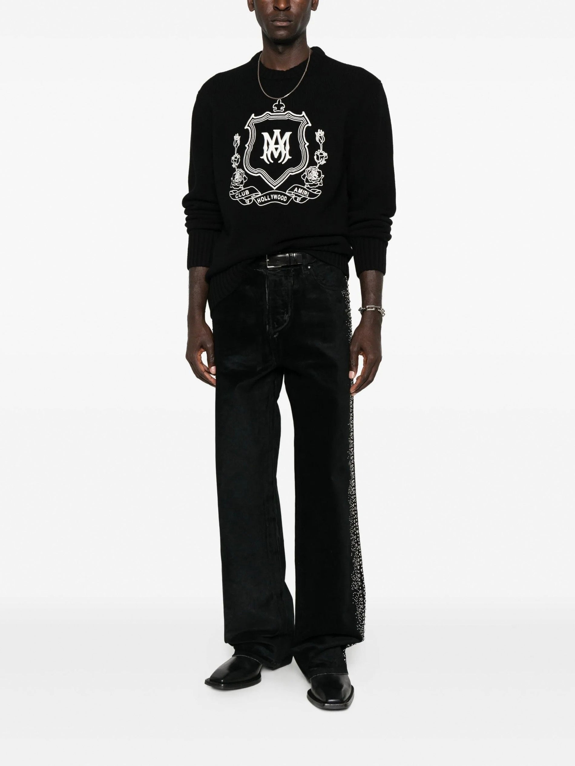 Amiri Club Hollywood Crest-Print Cotton Sweatshirt - image 4