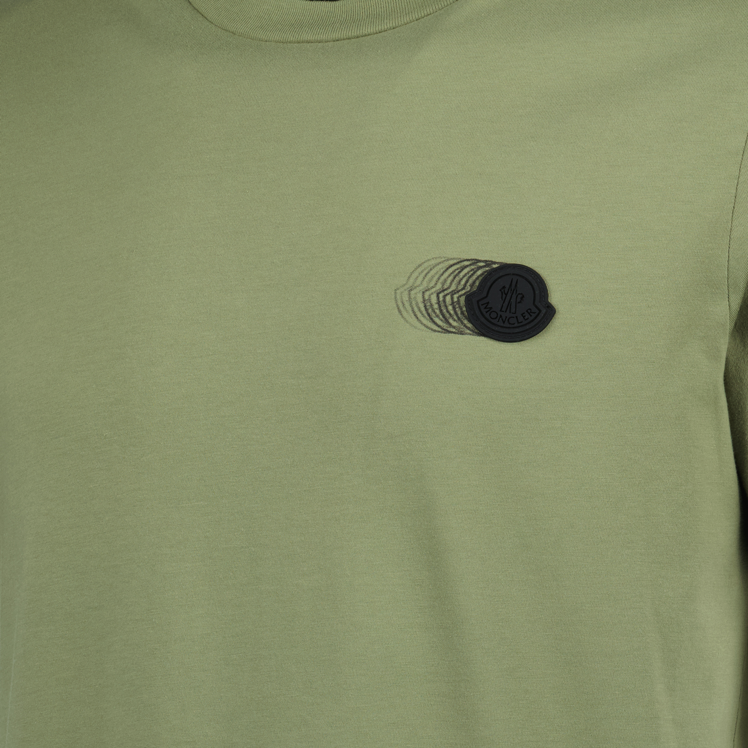 Moncler Faded Khaki Logo Pattern T-Shirt - image 5
