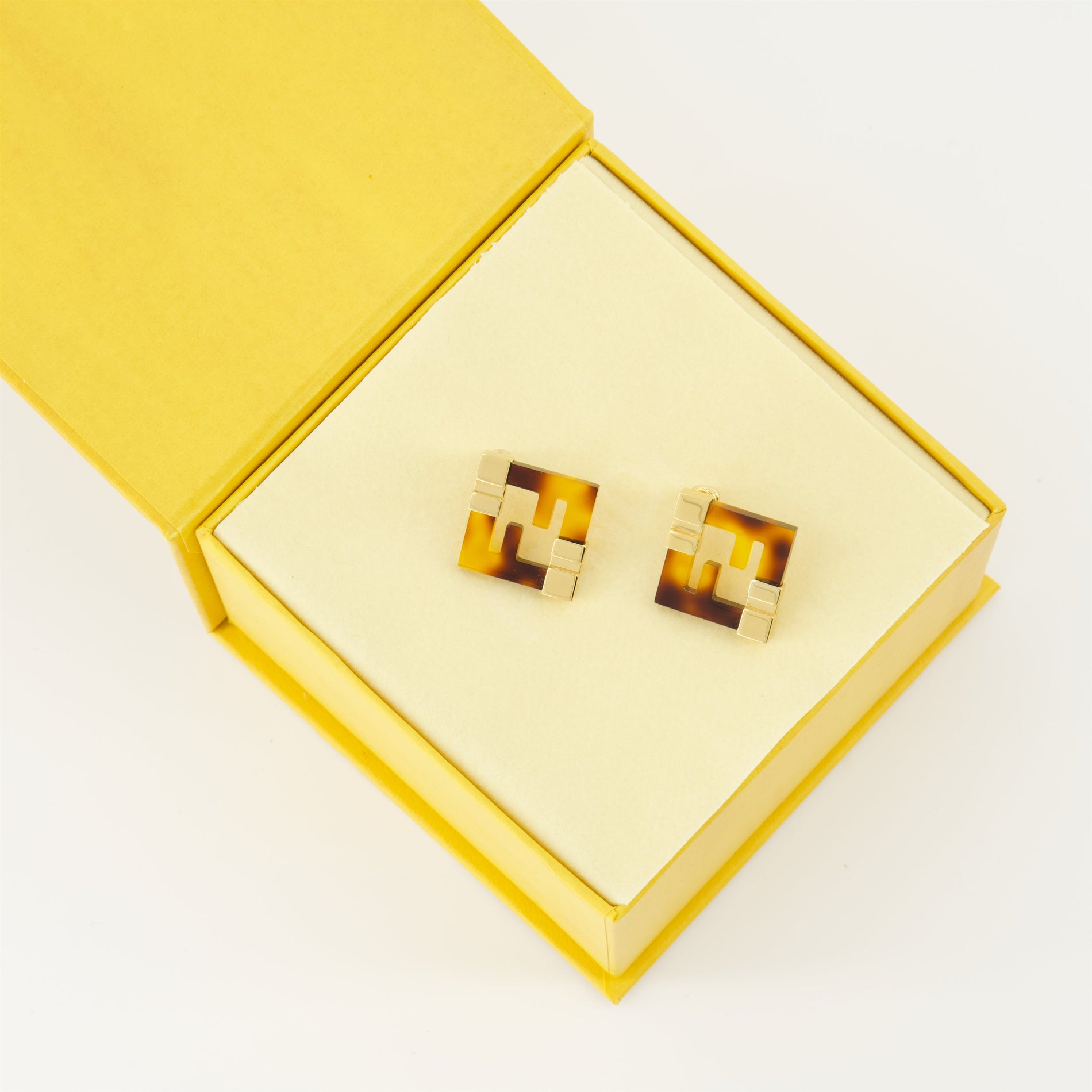Fendi Tortoiseshell Motif Earrings - image 3