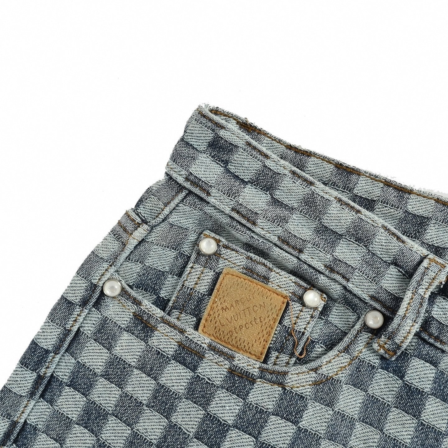 Louis Vuitton Damier Checkerboard Jacquard Denim Jeans - image 6