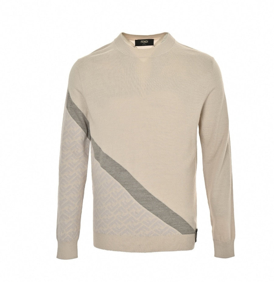 Fendi Diagonal FF Motif Wool Sweater