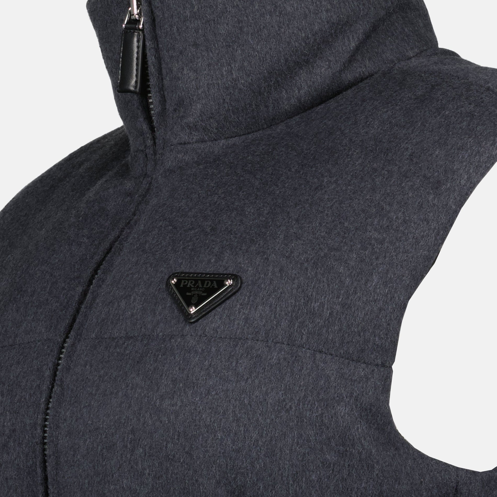 Prada Belted Padded Vest with High Collar - image 5