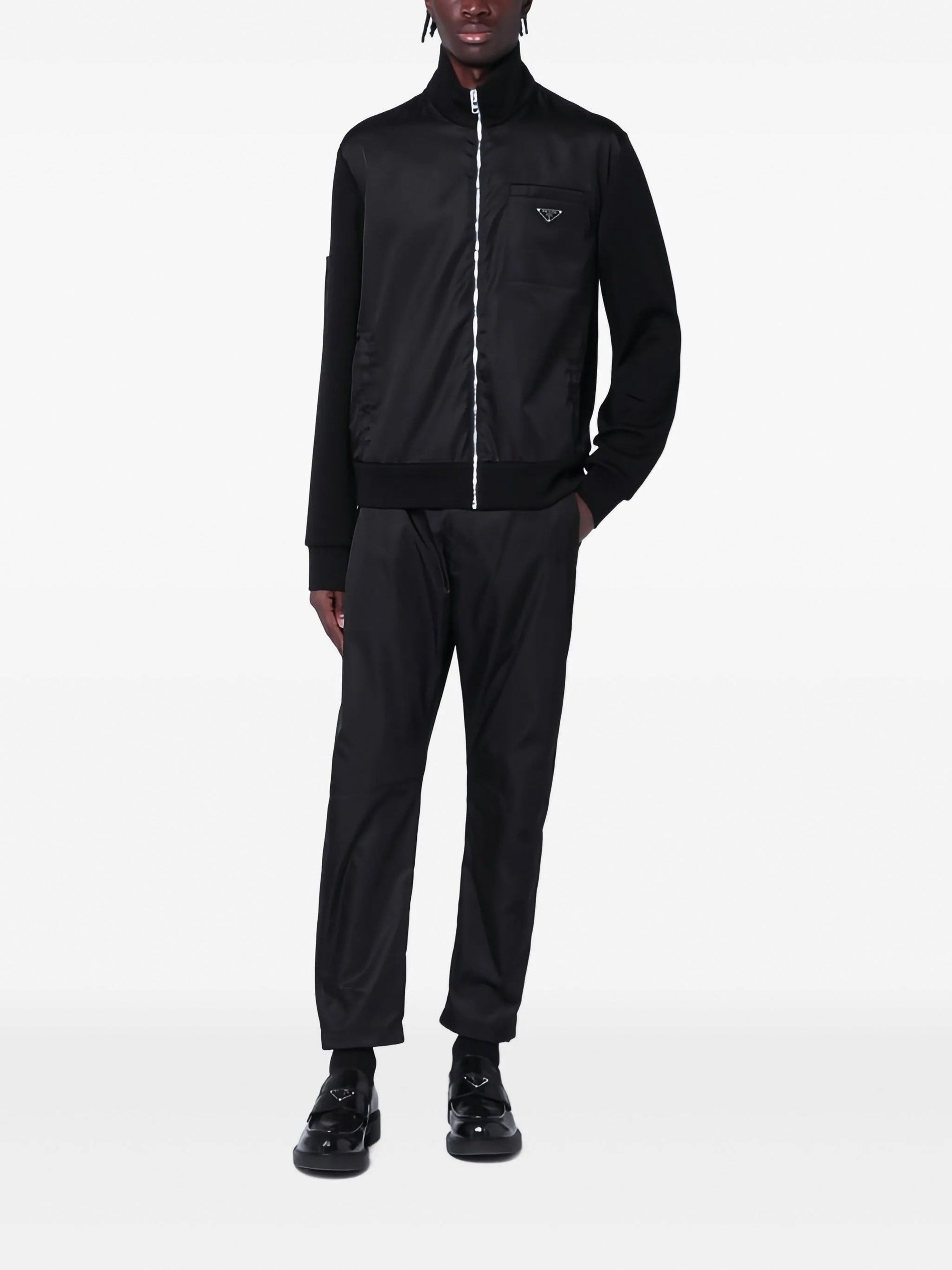 Prada Re-Nylon Zip-Up Jacket with Stand Collar - image 4