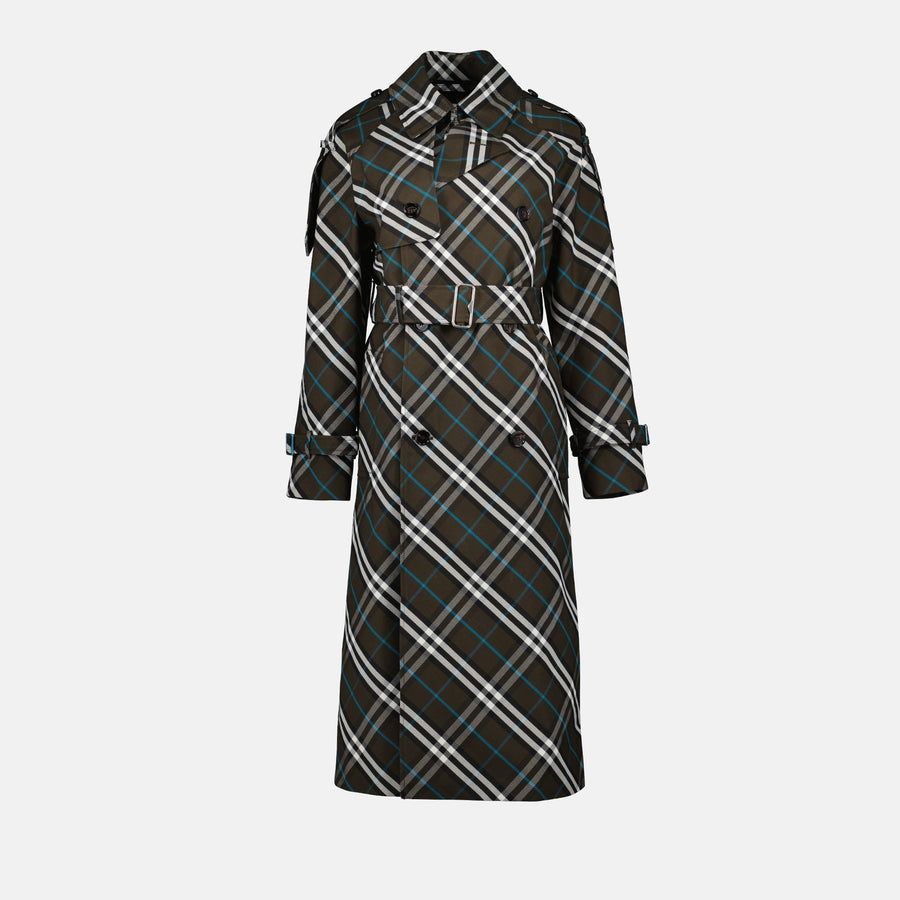 Burberry Checked Trench Coat