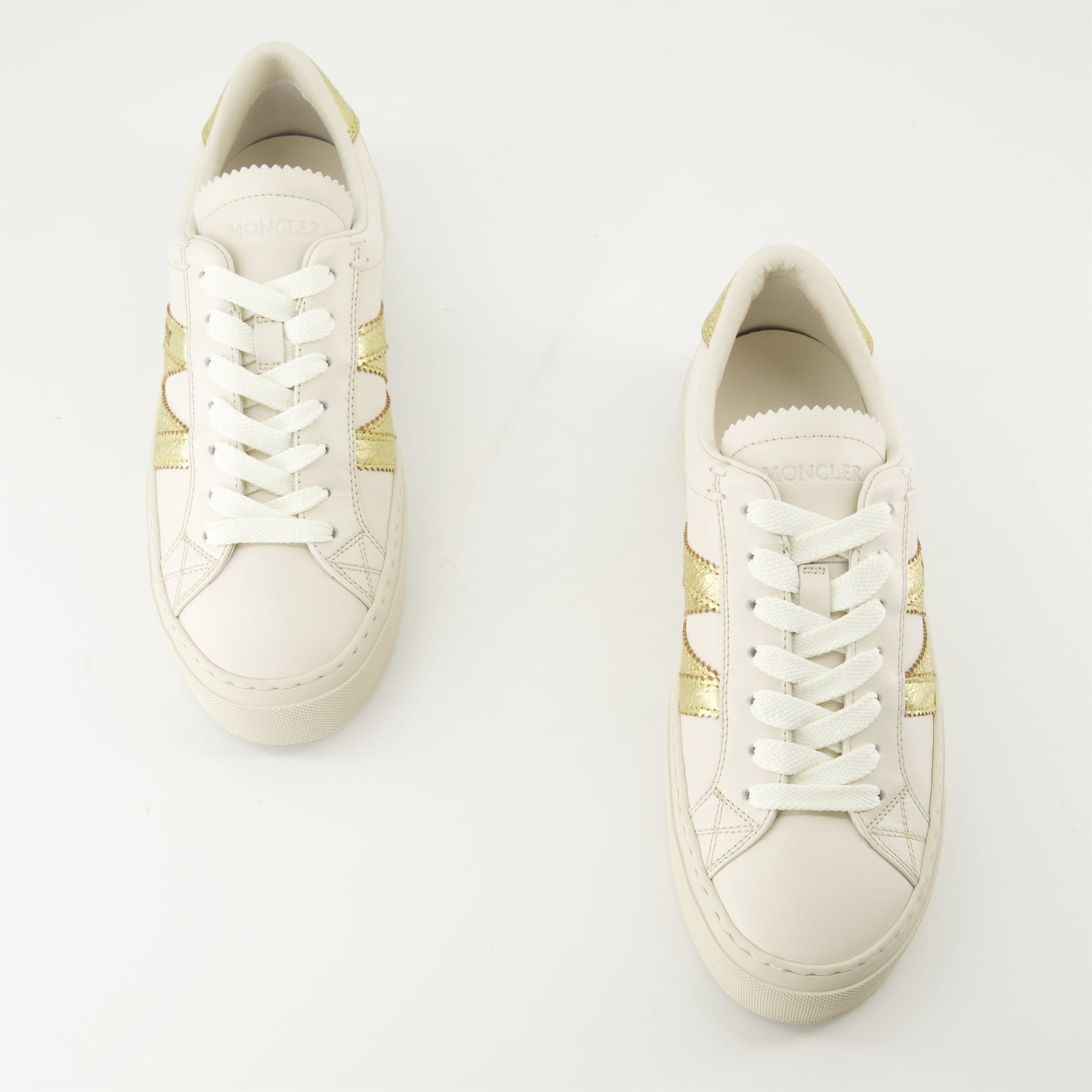 Moncler Low-Top Sneakers – White & Gold - image 6