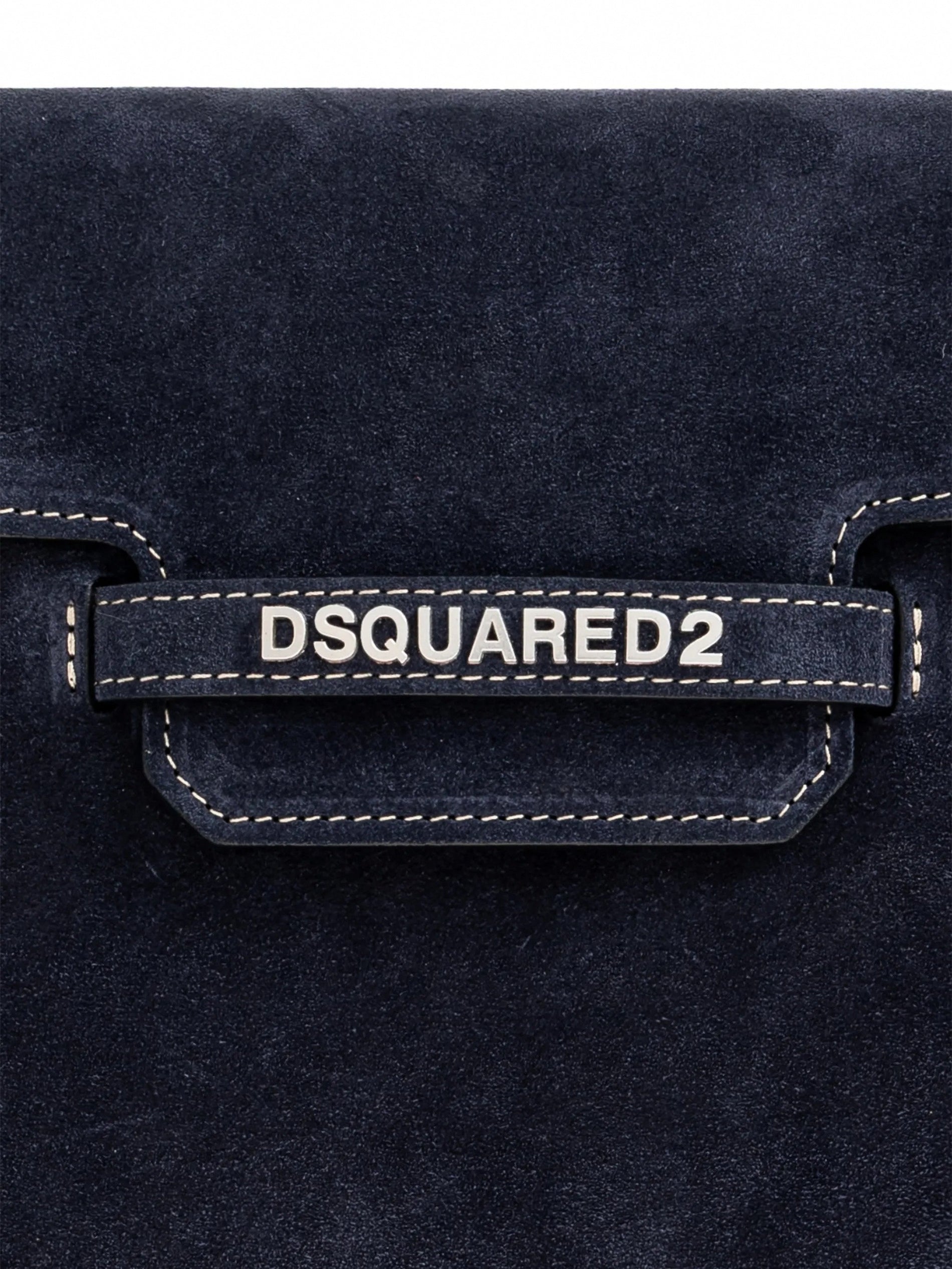 Dsquared2 Suede Logo Clutch / Crossbody Bag (Navy) - image 4