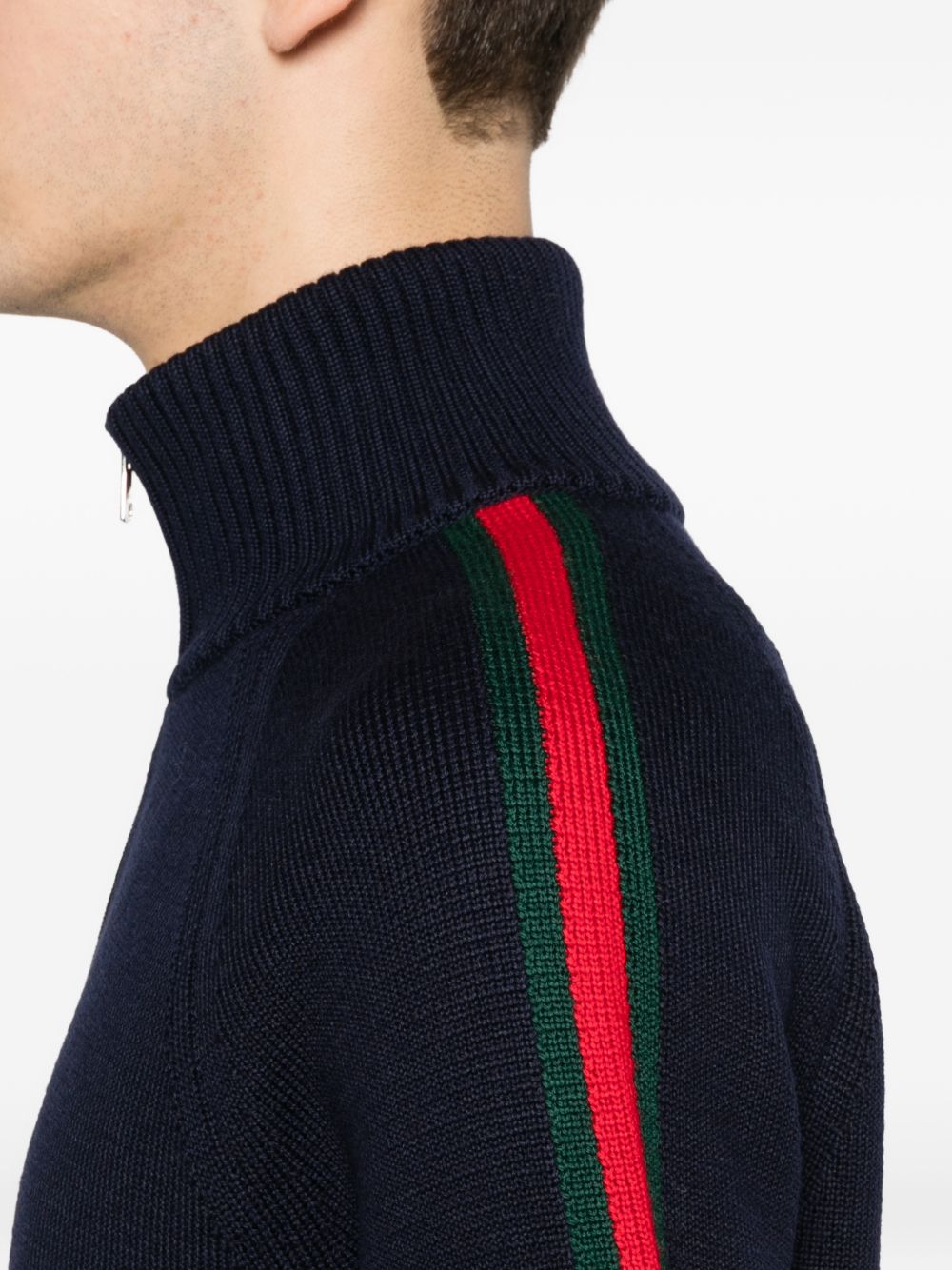 Gucci striped zip-up cardigan - image 5