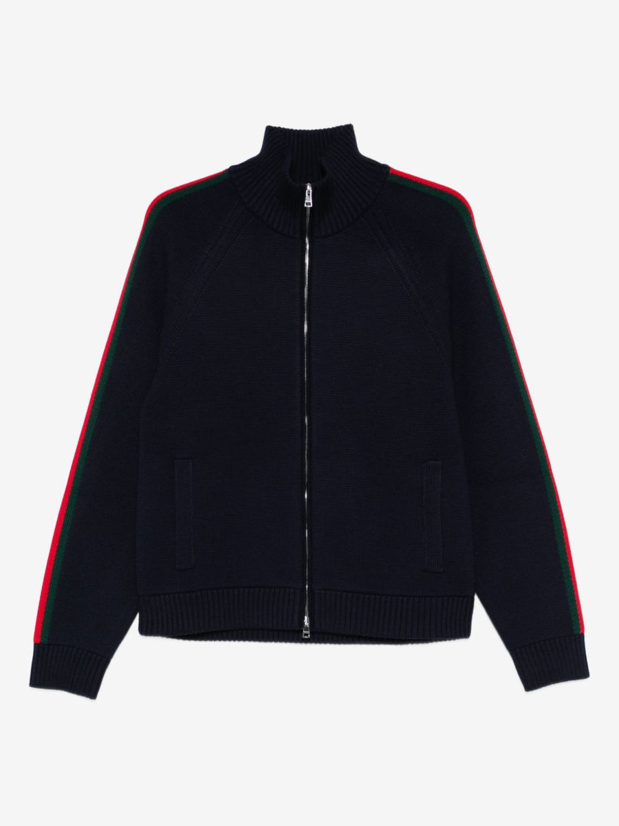 Gucci striped zip-up cardigan