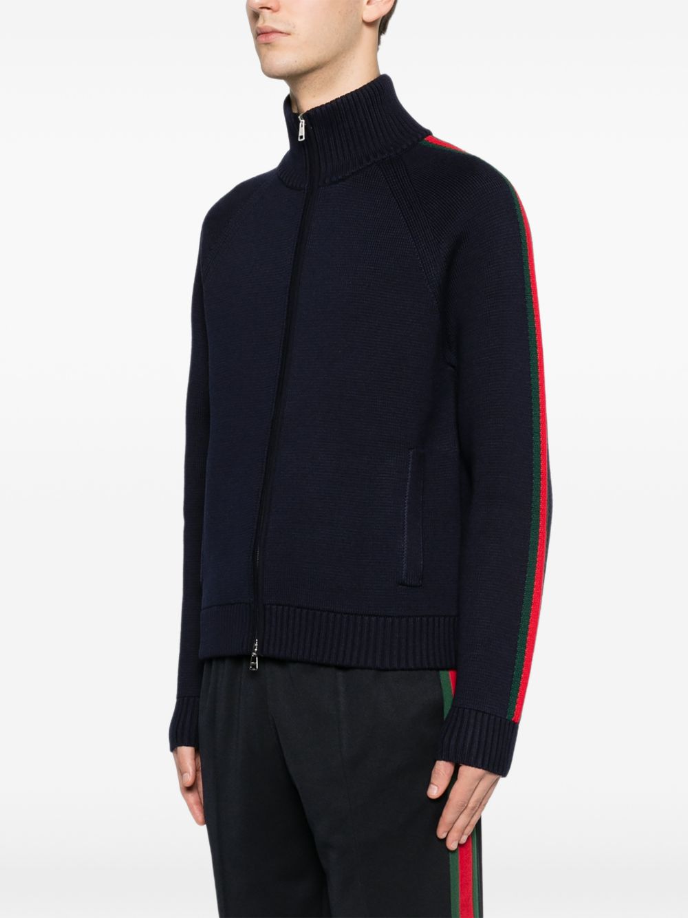 Gucci striped zip-up cardigan - image 3