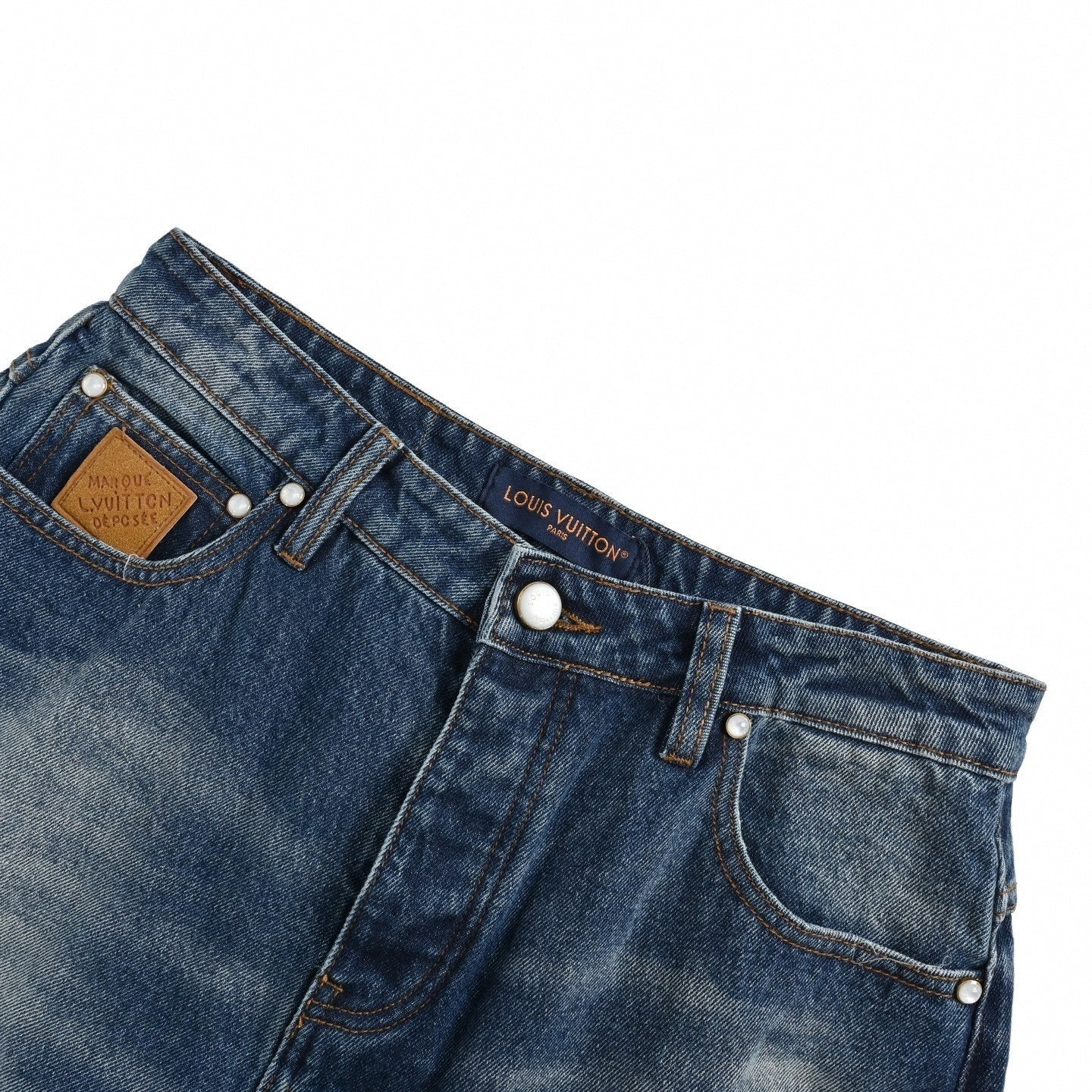 Louis Vuitton Vintage Wash Blue Denim Jeans - image 4