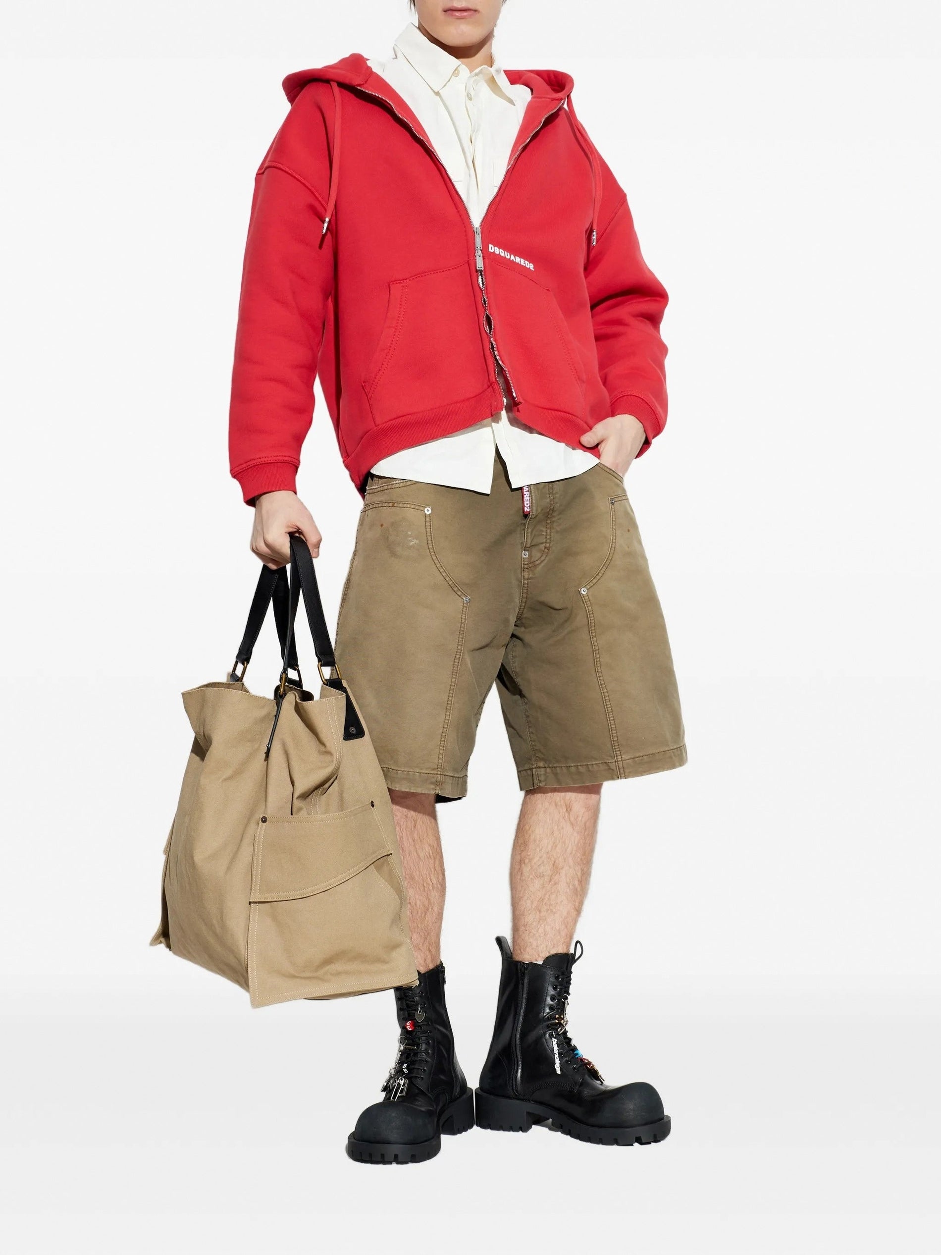 Dsquared2 Logo-Embroidered Zip-Up Hoodie - image 5