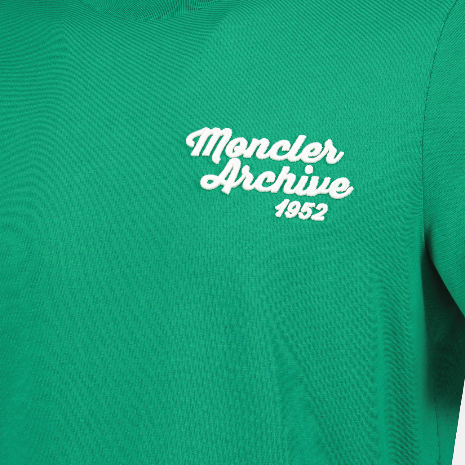 Moncler Green Embroidered Logo T-Shirt - image 5